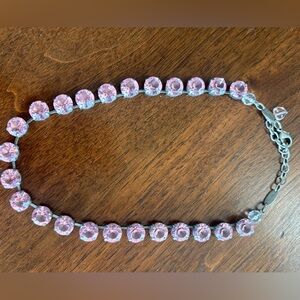 Sabika Large Pink Swarovski Crystal necklace